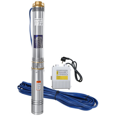 SWANEW Tiefbrunnenpumpe Deep Well Brunnenpumpe Tauchpumpe 3.4bar max 0.37kW - Silber