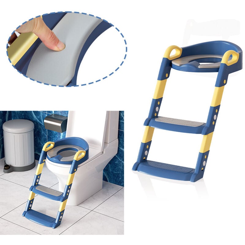 Swanew - Toilette Pot wc Bebe Enfant Bébé de Siege Reducteur Rehausseur Chaise Réducteur Toilettes Pliable Petit Enfants Siège pour Garcon