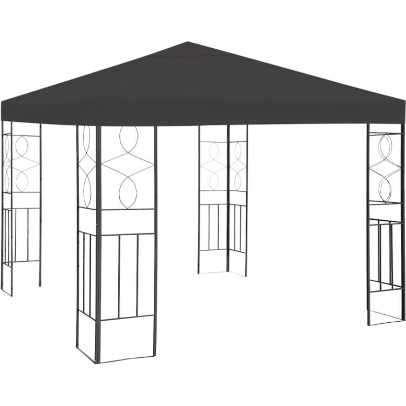 Toit de rechange pour pavillon pliant Bâche de toit Toit de pavillon de rechange 3x3M Anthracite - Swanew
