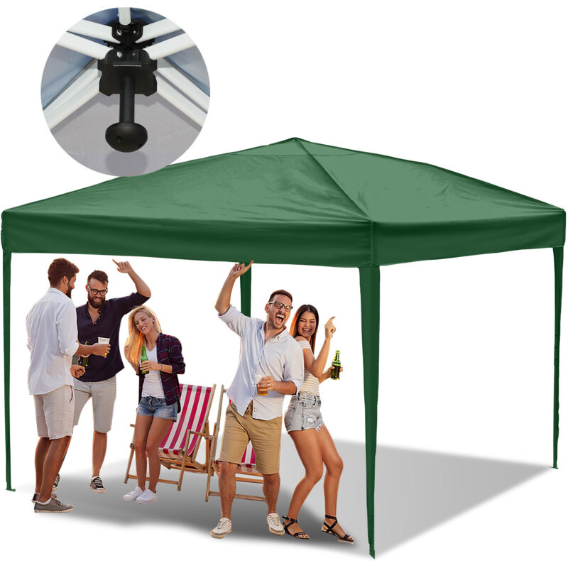 Tonnelle de Jardin Tente Pliante Protection du Soleil uv 50+ Tonnelle Pliante pop-up Sans Parois vert 3x3m - Swanew