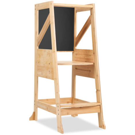 SWANEW Torre di apprendimento in legno. Torre di osservazione per bambini.
Sgabello Baby Step con lavagna - Bianco