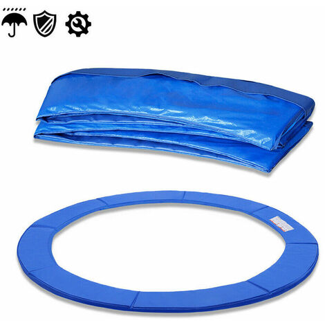 Le coussin de sécurité de remplacement de Super Trampoline (couverture de  ressort) s'adapte pour 8 FT. Cadres ronds - Bleu 