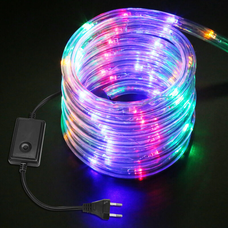 Tube Lumineux Extérieur led Guirlande Lumineuse Décoration et Adapteur d'alimentation Multicolore-30M - Swanew