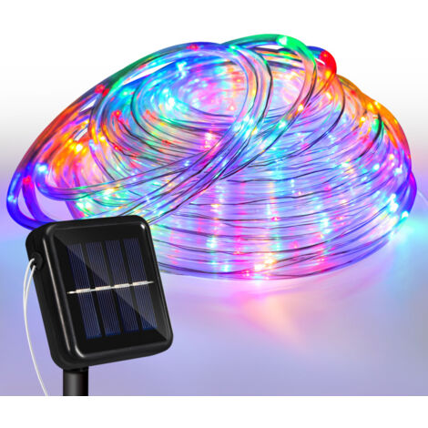 SWANEW Tubo flessibile per luce solare Tubo luminoso a LED Catena luminosa per esterni Rete luminosa RGB 20M