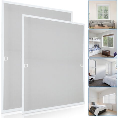 Hengda UV-Schutz Fliegengitter Fenster Alurahmen Fliegenschutz Mückengitter Insektenschutz Gaze Gaze Mückengitter Insektenschutzrahmen Mückenschutz Wasserdicht Für Wohnzimmer Fenster Balkone 100x120CM