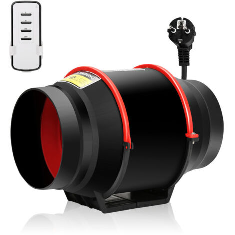 SWANEW Ventilatore da condotto Ventilatore da bagno da 100 mm con telecomando Ventilatore da parete silenzioso Ventilatore di scarico