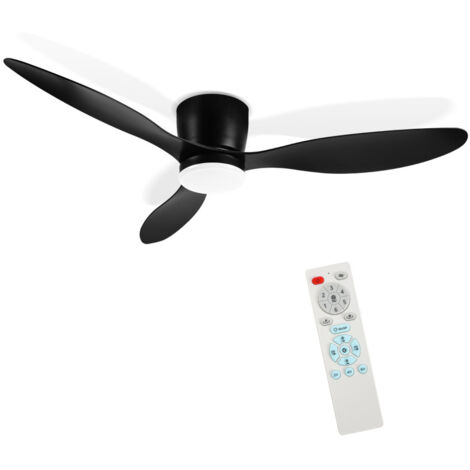 SWANEW Ventilatore da Soffitto LED Dimmerabile 132 cm con Telecomando per Luci da Camera e Soggiorno