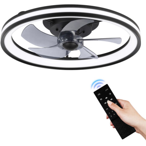 SWANEW Ventilatore da Soffitto LED Dimmerabile 48 cm con Telecomando per Luci da Camera e Soggiorno
