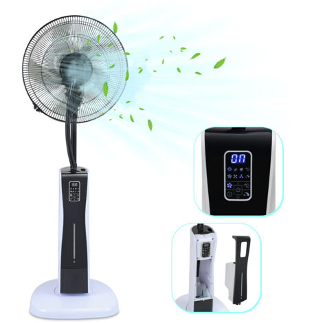 SWANEW Ventilatore Ventilatore fendinebbia a colonna 75W - 2 in 1 combo - Nero