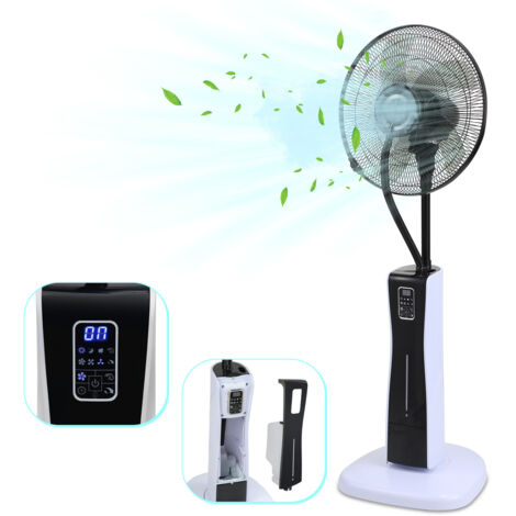 SWANEW Ventilatore Ventilatore fendinebbia a colonna 75W - 2 in 1 combo - Nero