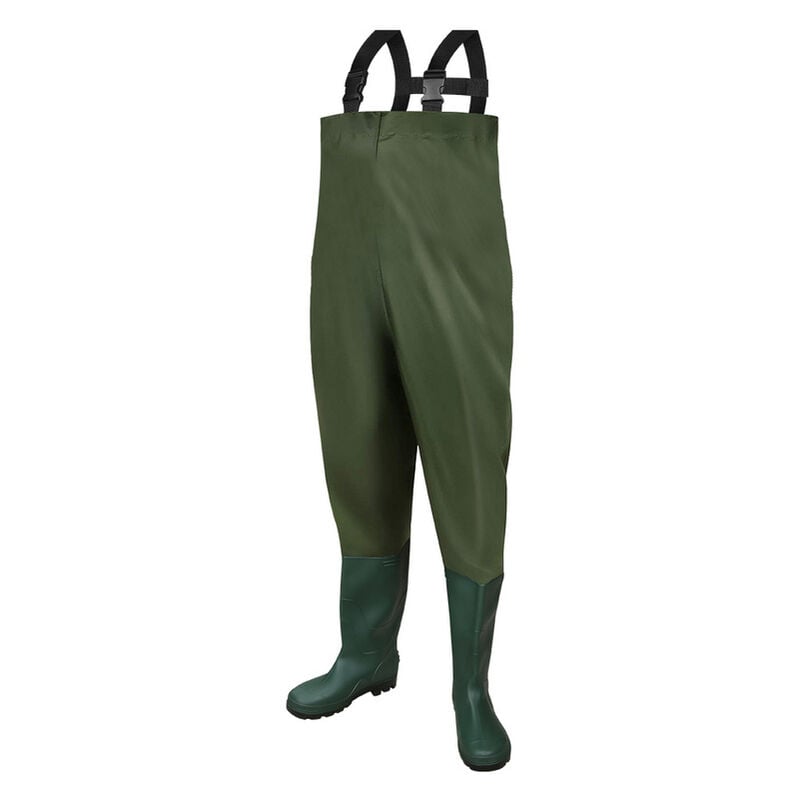 Swanew - Waders, pantalons de pêche, pantalons de pêche, pantalons de bassin,pantalons de wading avec bottes pvc caoutchouc 42/43