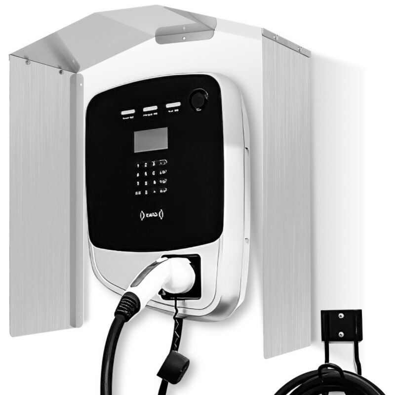 Swanew - Wallbox protection contre les intempéries acier inoxydable y compris accessoires pour station de recharge - 45 x 40 x 20 cm