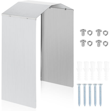 SWANEW Wallbox Protezione dalle intemperie in acciaio inox con accessori per stazione di ricarica - 45 x 40 x 20 cm