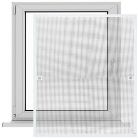 SWANEW Zanzariera finestra telaio in alluminio zanzariera schermo protezione UV impermeabile 100x120CM