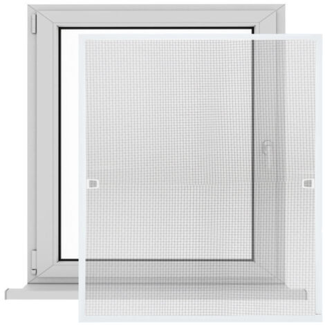 SWANEW Zanzariera finestra telaio in alluminio zanzariera schermo protezione UV impermeabile 100x120CM