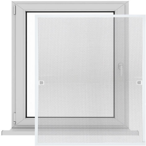 SWANEW Zanzariera finestra telaio in alluminio zanzariera schermo protezione UV impermeabile 120x140CM