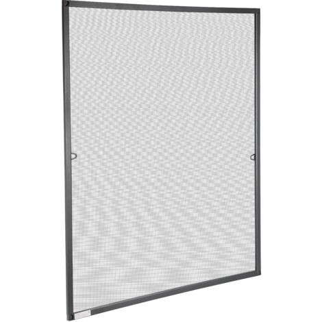 SWANEW Zanzariera in alluminio per finestre zanzariera in garza protezione UV zanzariera impermeabile telaio 100x120CM Antracite