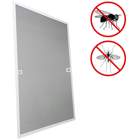 SWANEW Zanzariera in alluminio per finestre zanzariera in garza protezione UV zanzariera impermeabile telaio 100x120CM Bianco