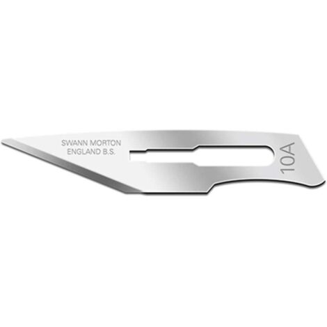 Swann Morton Lama da scalpello 10A nera in acciaio al carbonio