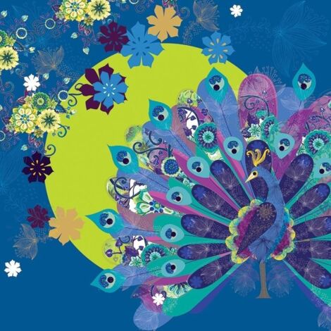 Swarovski card square CL0710 Peacock