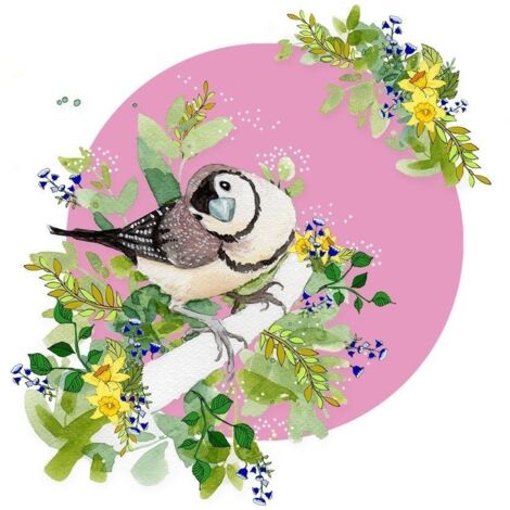 Swarovski Karte quadratisch CL2010 Vogel