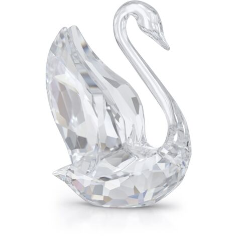 Swarovski Signum Cigno Piccolo, Oggetto Decorativo con Personaggio in CristalliSwarovski , Bianco