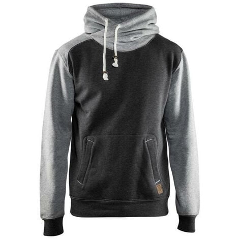 Sweat à capuche Blaklader col châle Noir Manches Grises 3XL