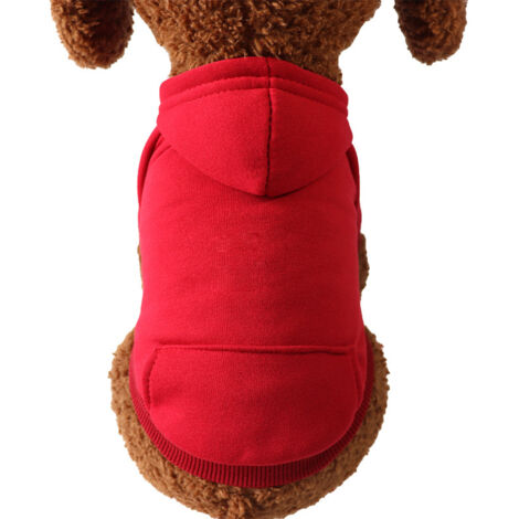 Sweat à capuche d'hiver avec poche sweat-shirt adapté pour chiot chaud Chihuahua manteau vêtements chiot chat vêtements