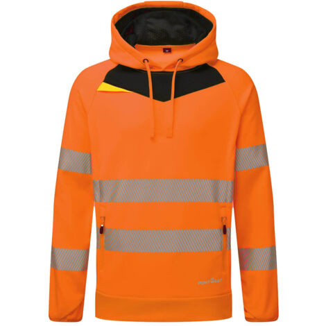 sweat à capuche dx4 hi-vis - taille xl - orange/noir - portwest