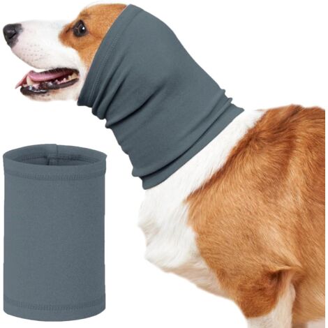 Sweat à Capuche pour Animal Compagnie Oreilles Silencieuses pour Chien Le Chat Couvre-Tête Apaisan Cache-Oreilles (Bleu, M)