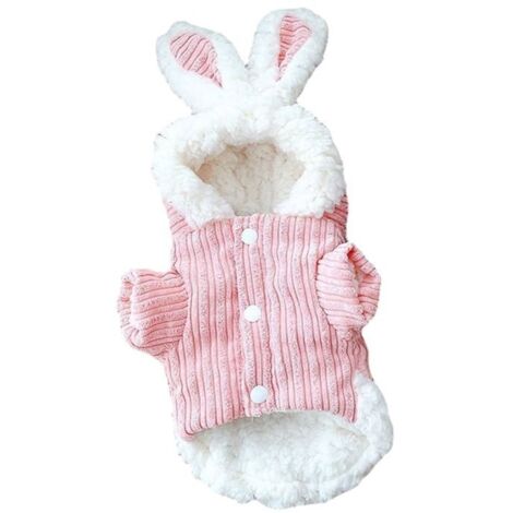Sweat à capuche pour chien Vêtements pour chien Manteau chaud et confortable pour chien Costume de lapin pour chiot Sweat à capu