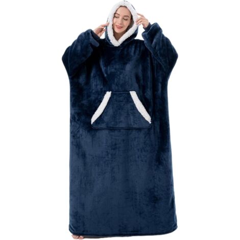 Sweat à capuche surdimensionné et confortable doublé en sherpa pour femmes/enfants/hommes