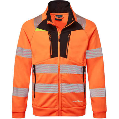 Sweat à capuche zippé Haute-Visibilité DX4 Orange/Noir 2XL