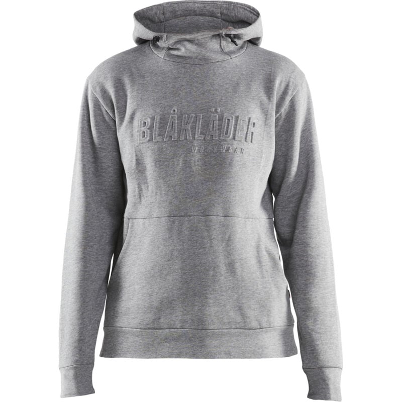 Sweat de travail à capuche imprimé 3D femme 3560 - Gris chiné m