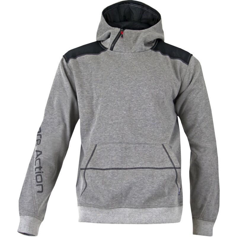 LMA - Sweat à capuche de travail renforcé avec col haut zippé cyber Gris xxl LMA - Sweat à capuche de travail renforcé avec col haut zippé cyber Gris xxl