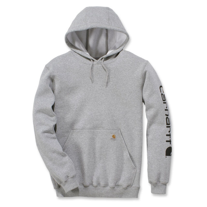 Sweatshirt Carhartt Sleeve Logo Hooded Gris Chiné t.xl - K288-E20-XL