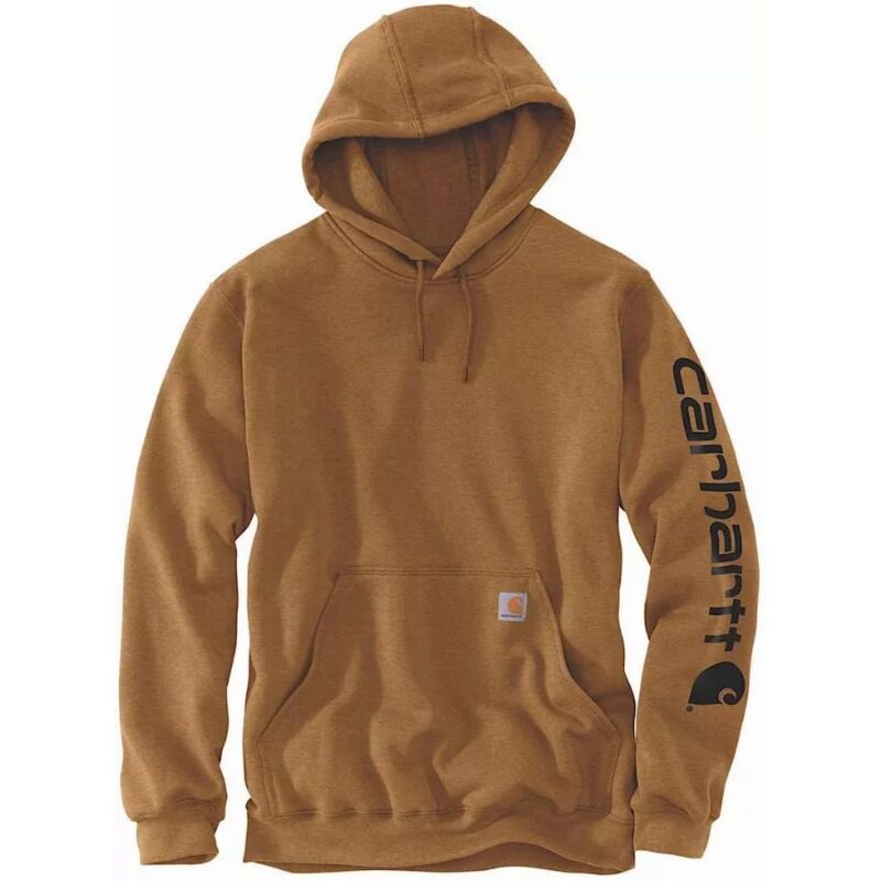 Carhartt - Sweatshirt de travail Sleeve Logo Hooded Marron t.s - K288-BRN-S