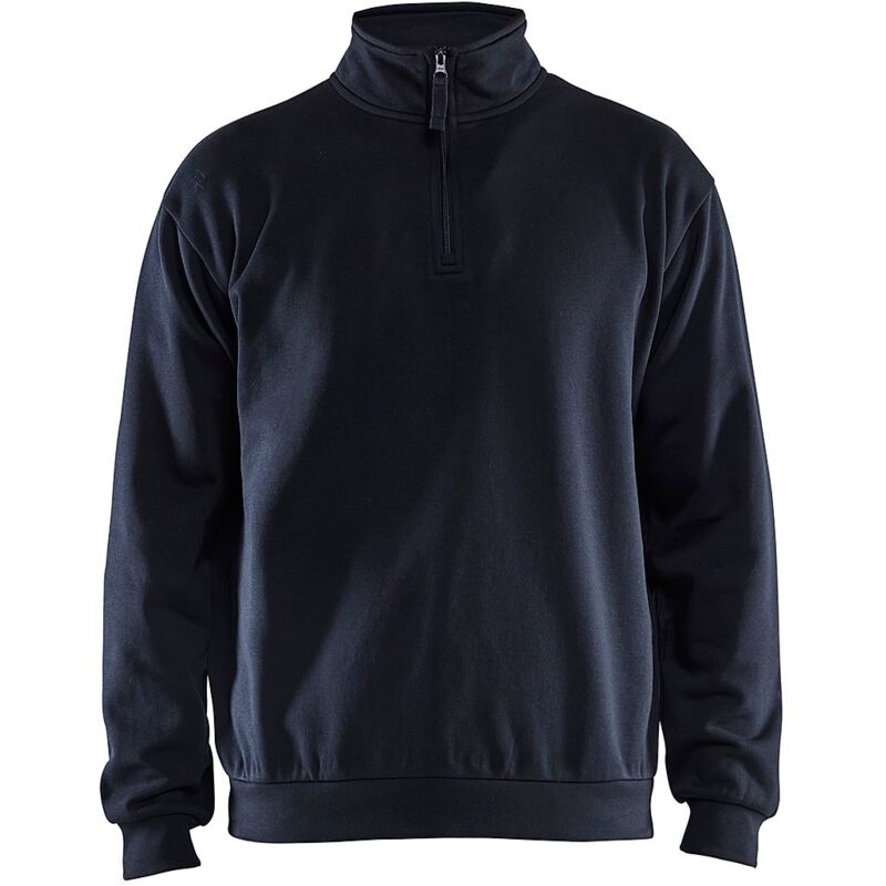 Sweat de travail col zippé 3587 - Marine 6XL