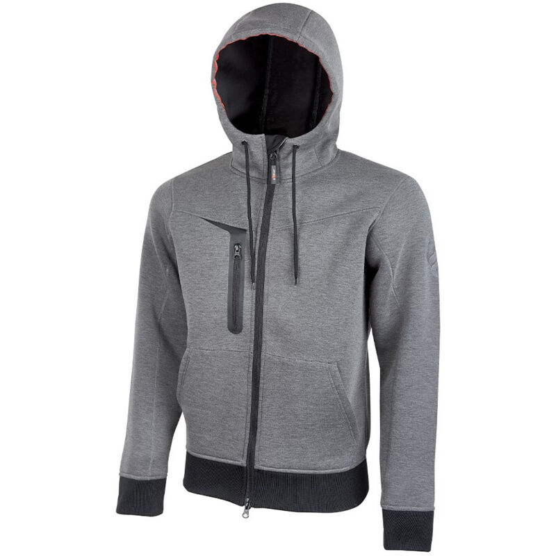 U-power - Gilet Sweat de travail tasty Gris Meteorite - PE119GM taille m
