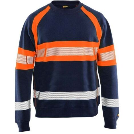 Sweat de travail haute visibilité 3359 - Marine/Orange fluo S