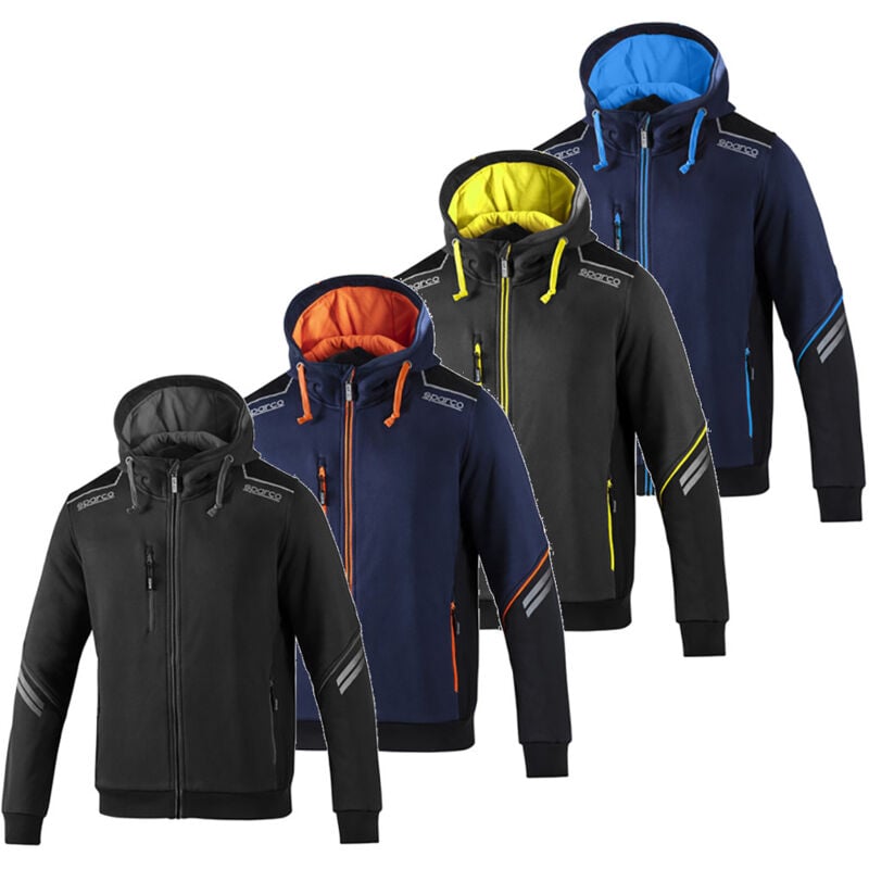 02414BMAF Sweat-shirt de travail à capuche Tech Full Zip Colorado Bleu xxl - Sparco