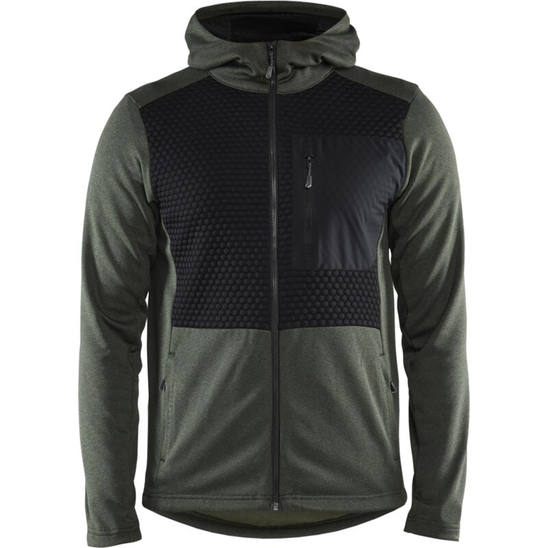 Sweat de travail zippé à capuche 3540 - Vert automne/Noir xxxl