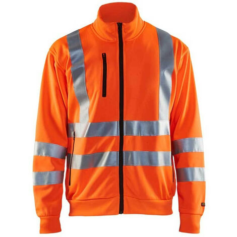 Sweat de travail zippé haute visibilité 3358 - Orange fluo M