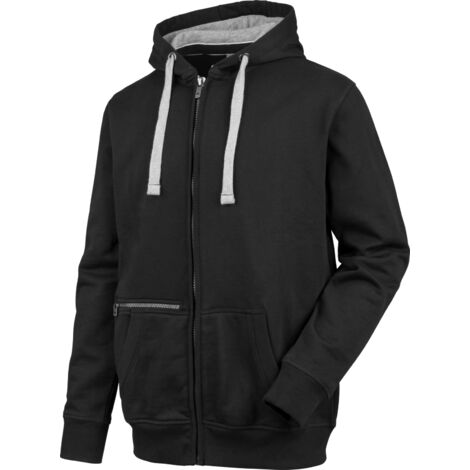Sweat de travail zippé Hoody Street Style Noir  L