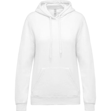 Sweat-shirt capuche femme Kariban Blanc