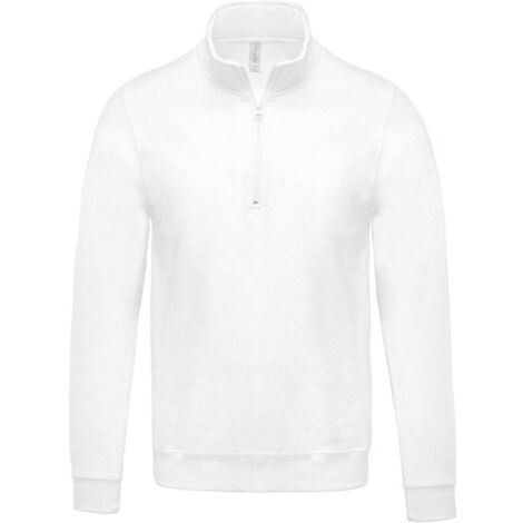 Sweat-shirt col zippé Kariban Blanc