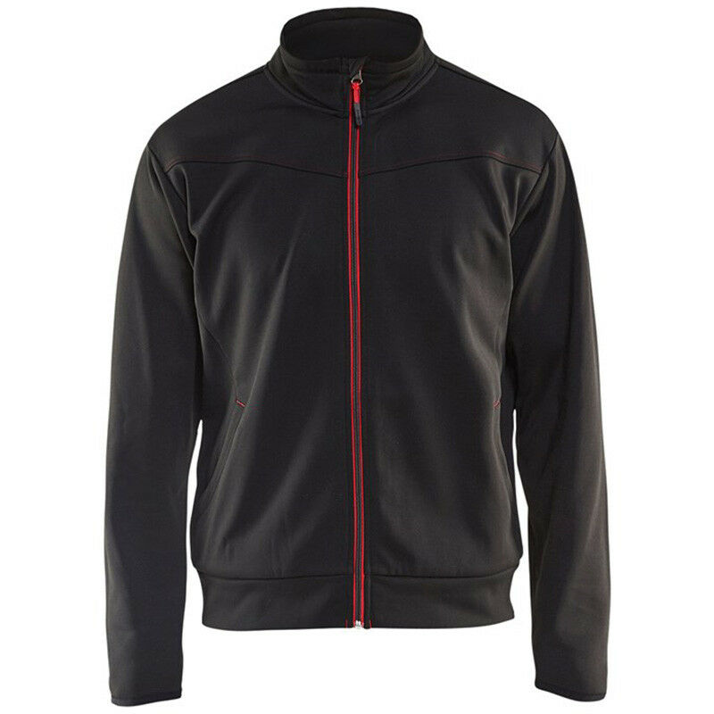 Blaklader - Sweat de travail zippé 3362 - Noir / Rouge - 4XL