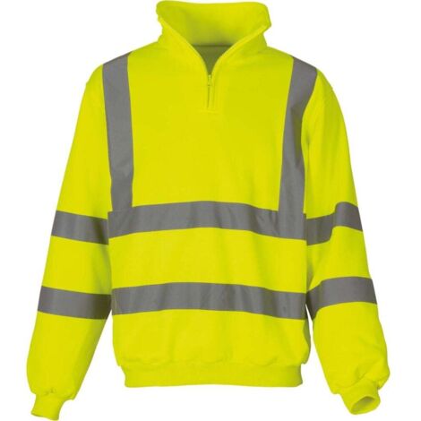 Sweat-shirt de travail col zippé haute visibilité Yoko Jaune 3XL