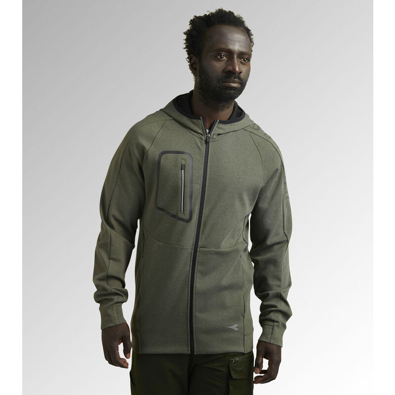 veste de travail zippée à capuche cross fz - vert foret xl
