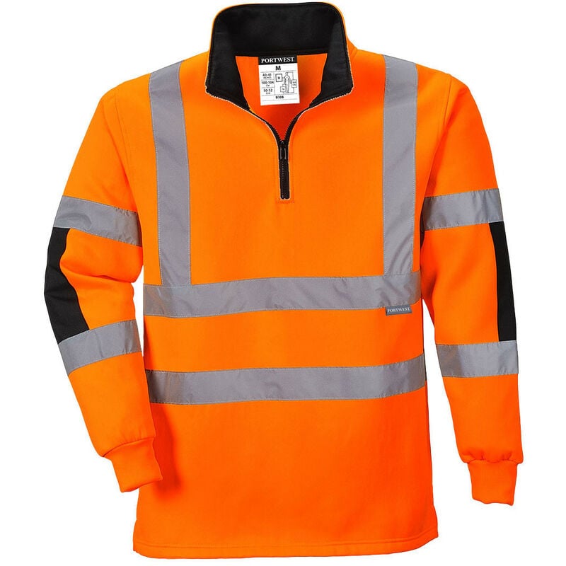 Sweatshirt Rugby Xenon couleur : Orange taille XL - PORTWEST